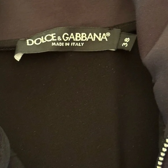 Dolce & Gabbana Long Sleeve Cutout Crop Top in Black - Picture 8 of 8